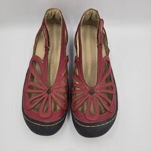 JSport by Jambu Marigold Womens Red Vegan Walking Sandals Sz US 10 M Strappy